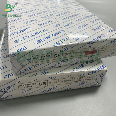 60GSM Papel sem carbono CB CF Branco Brilhante 216 x 279 mm para impressão a laser