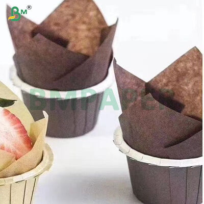 Forma de Bolo Descartável à Prova de Gordura Cor de Café 35g 40g 45g
