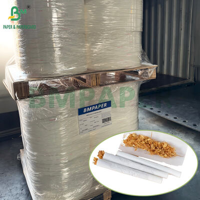 14GSM 19GSM 25GSM Super fina textura listrada Papel de tabaco branco em rolos