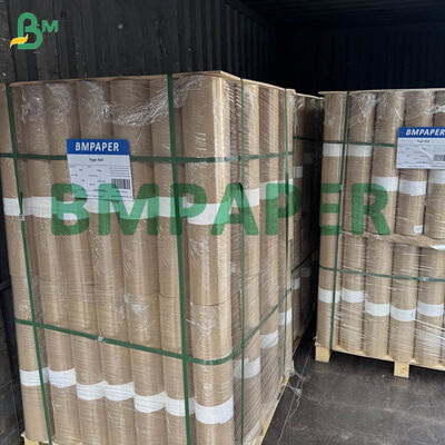 papel de embalagem com nervuras 40gsm 26inches por 31inches que envolve a máquina amarela dourada de Kraft vitrificou um lado
