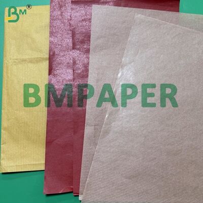 papel de embalagem com nervuras 40gsm 26inches por 31inches que envolve a máquina amarela dourada de Kraft vitrificou um lado