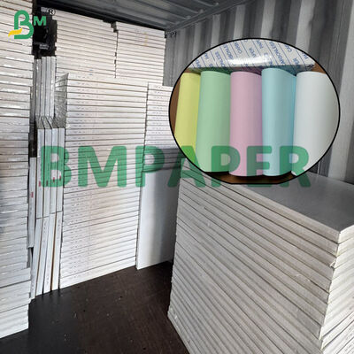 Papel de cópia autocopiativo NCR do bloco da resma 70gsm CFB rosa CF amarelo com parte traseira branca 61 x 86cm