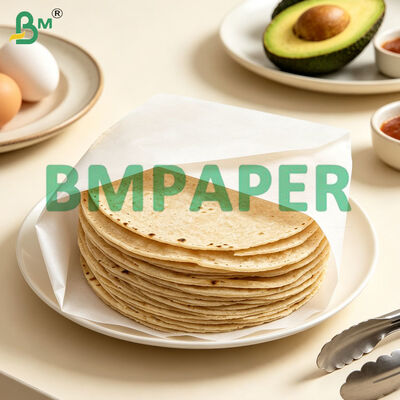 20gm 25gm Folhas de separador fino para tortilhas, papel de embrulho de tortilhas de qualidade alimentar