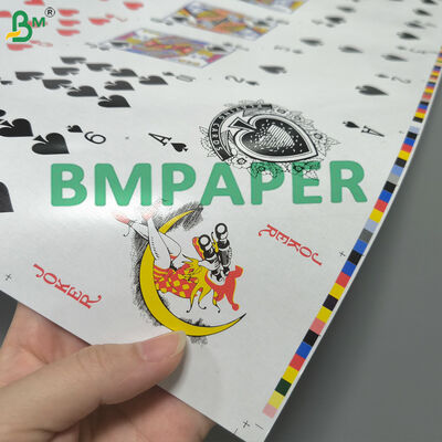 Papel para baralho com relevo linho 310gsm e núcleo azul opaco para cartas de pôquer de alta qualidade